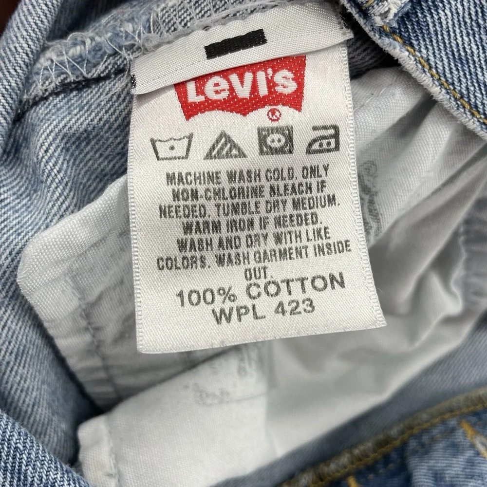Levis 501 Jeans Mens 34x30* Blue Whisker Denim Button Fly 90s Streetwear Skate‎